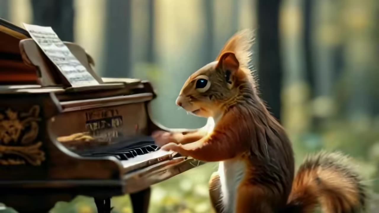 #ai #animal #music #piano #squirrel #fyp