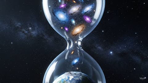 The earth and planets are in the Sand glass jar
