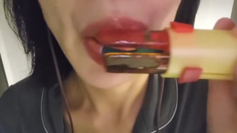 Asmr push pop candy _ lollipop asmr _ messy eating sound