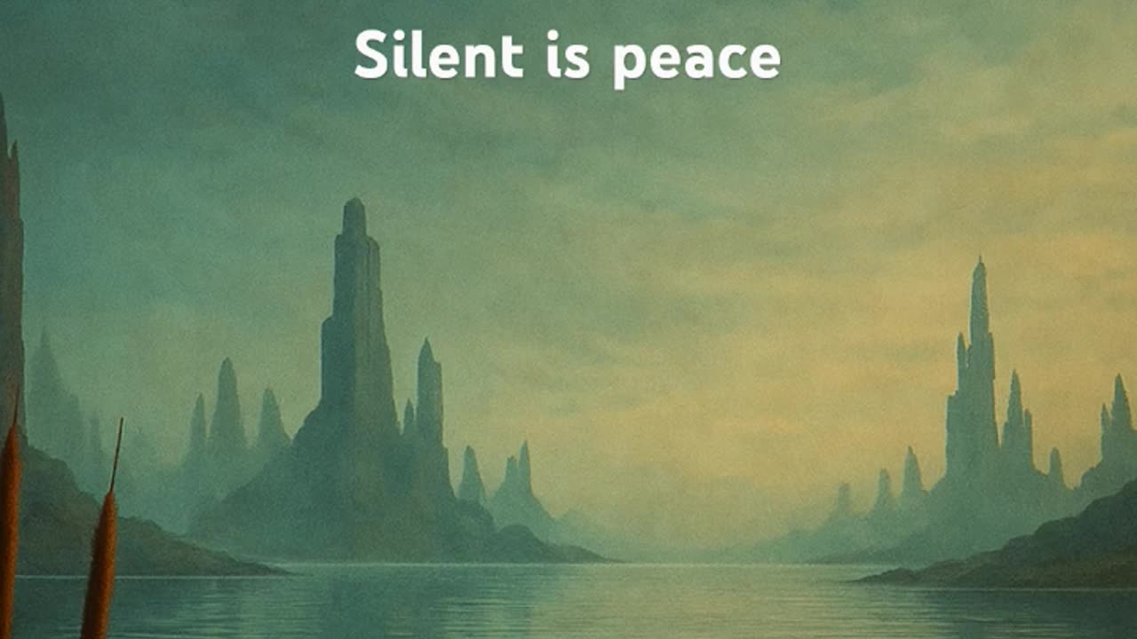 Silence is peace ☮️