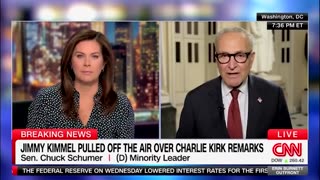 Chuck Schumer melts down over Kimmel, compares Trump to Xi and Putin.