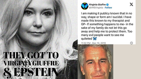THE QUESTIONS WE NEED TO BE ASKING WHO GOT TO VIRGINIA GIUFFRE TO SILENCE HER?
