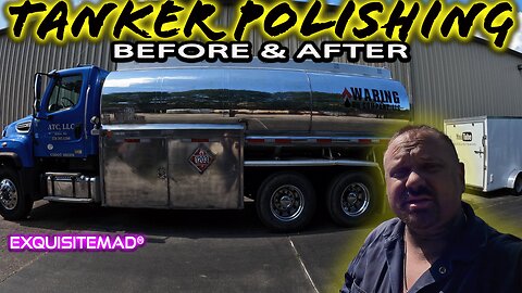 Polishing a Aluminum Big Rig Semi Bobtail Tanker Truck for Waring Oil Before and After