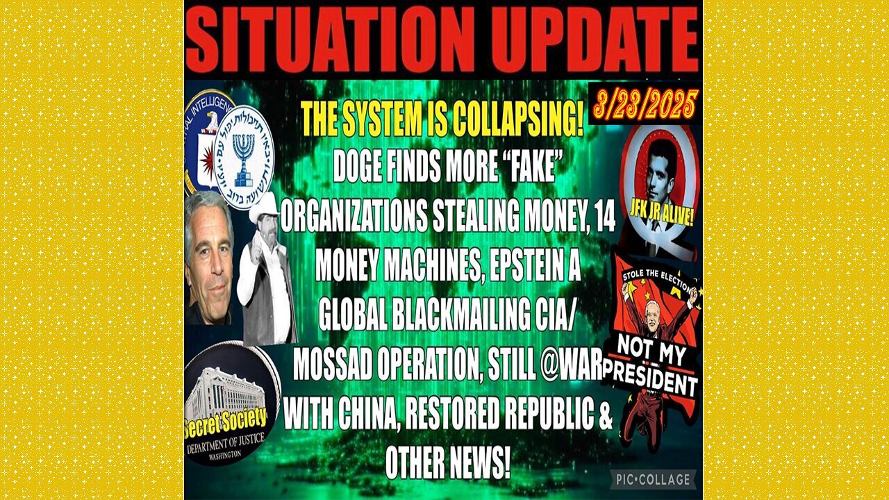 SITUATION UPDATE 3/23/25 - No way out, The System Is Collapsing, Juan O Savin