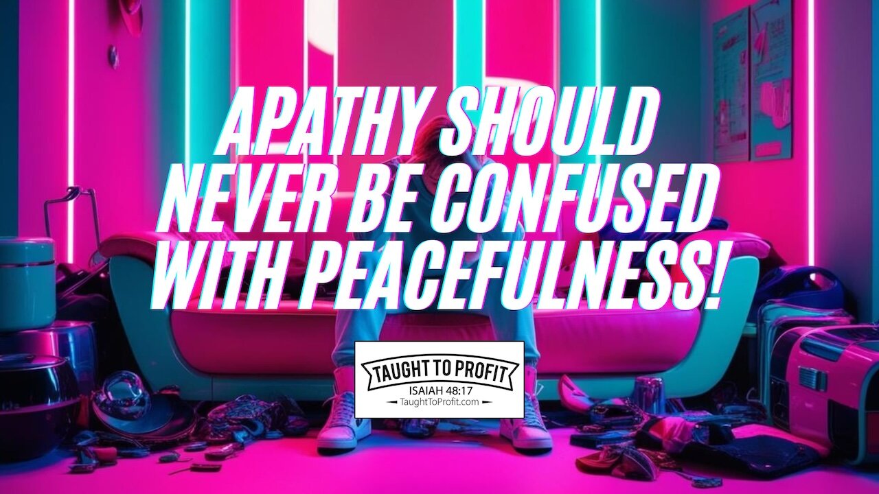 Apathy Should Never Be Confused With Peacefulness!
