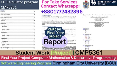 Client Work(Project)|CMP5361 Final Year Project Declarative Programming| Birmingham City University