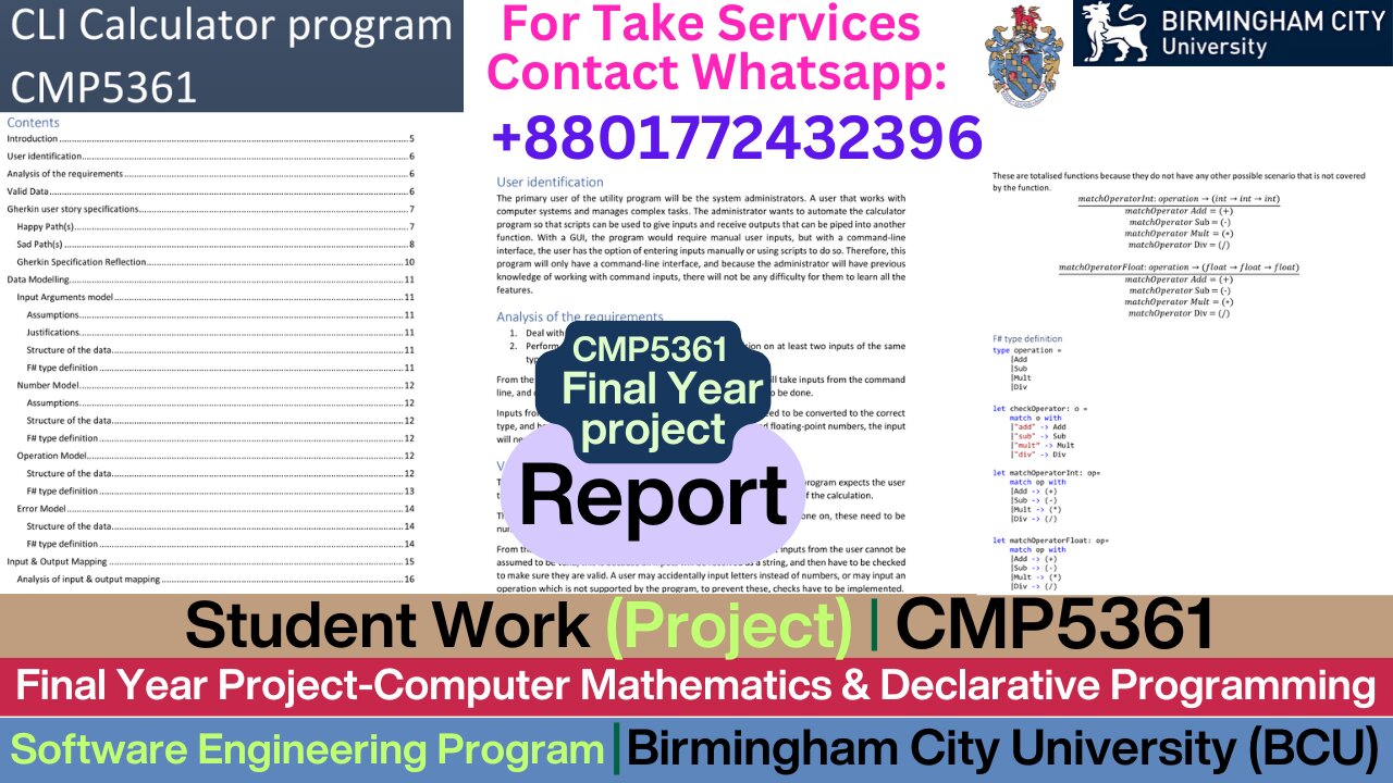Client Work(Project)|CMP5361 Final Year Project Declarative Programming| Birmingham City University
