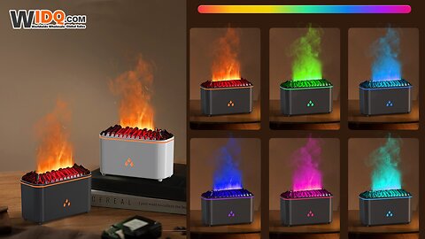 🔥 Flame Aroma Diffuser – Relaxing Flame Effect, RGB Lights & Quiet Mist! ✨