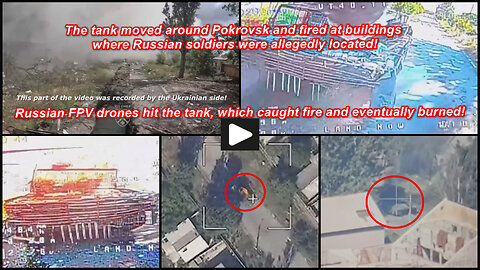 Pokrovsk: Russian FPV drones they burn a Ukrainian Leopard 2A4 tank