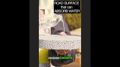 ROAD SURFACE that can ABSORB WATER. NO FLOODING