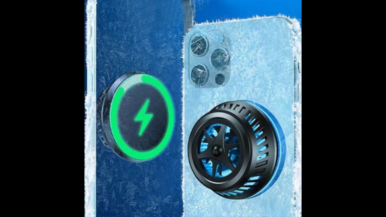 2-in-1 iPhone12 MagSafe Cooling Wireless Magnetic Charger, for Gaming, Watching Video, Live Steaming