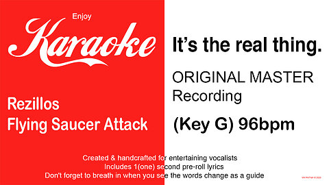 Rezillos - Flying Saucer Attack (Key G) 96bpm (2025) Karaoke
