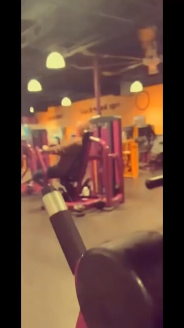 Grandpa getting freaky in the gym 😂
