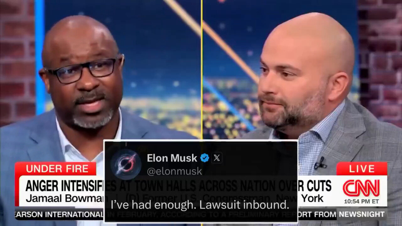 Alarming Situation: Elon Musk Says He's Suing Democrat Jamaal Bowman For Calling Him A 'Nazi' On CNN