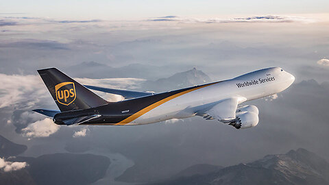 UPS AIRPLANE CHEMTRAILING OUR SKIES...POS