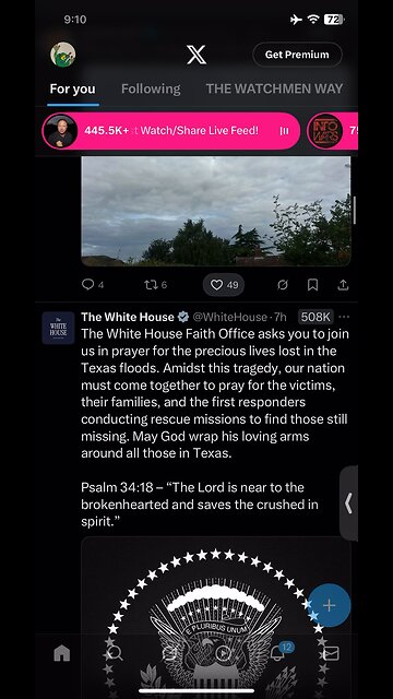 The White House : Faith office : prayers for Texas