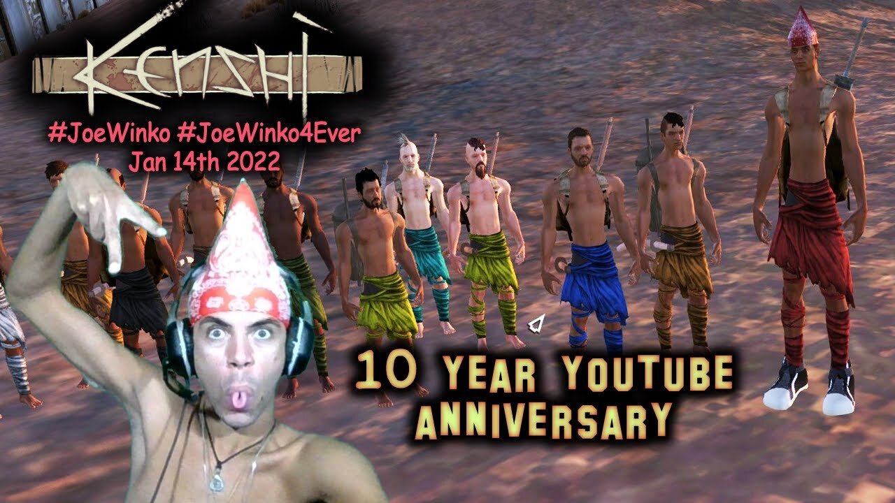 10 Year YouTuber Anniversary - Kenshi Gaming Livestream (Jan 14th 2023) - Joe Winko