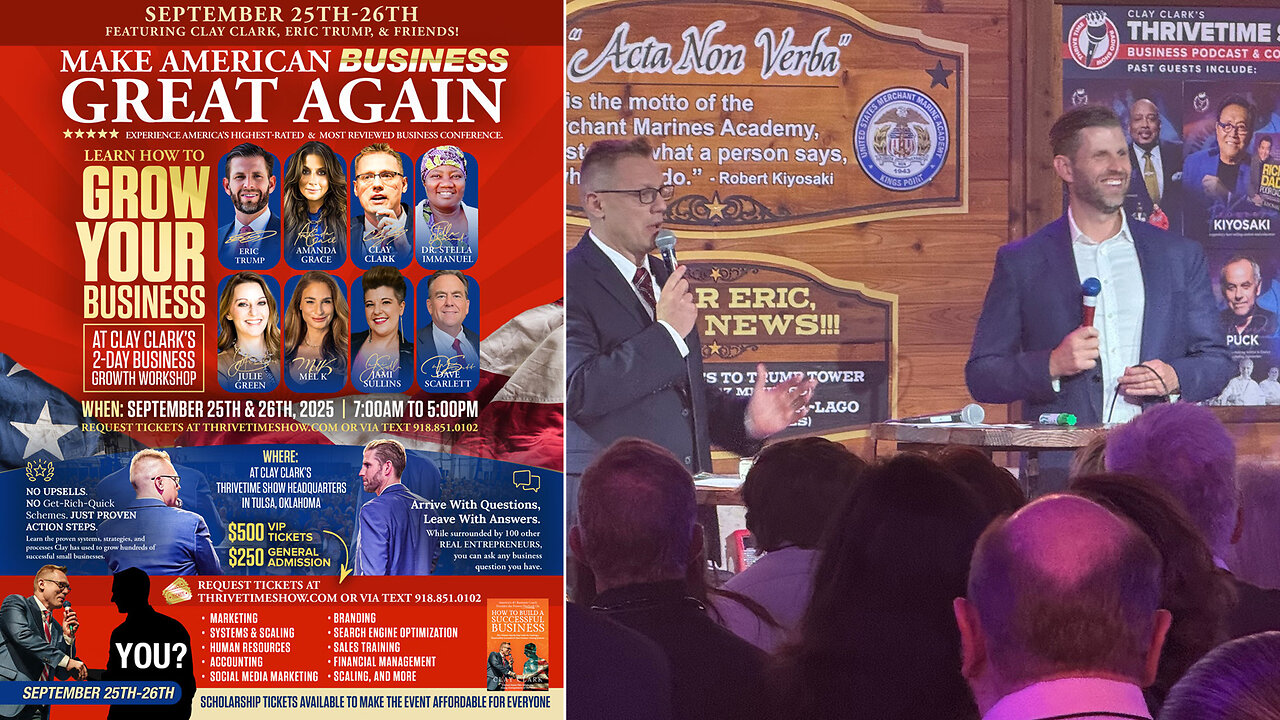 How to Become Sustainably Rich Versus Get Rich Quick Schemes & Scams + Celebrating 4 Success Stories + Join Eric Trump At Clay Clark's Sept. 25-26 Business Workshop (22 Tickets Remaining) Request Tix Via Text 918-851-0102