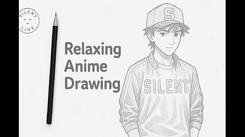 Relaxing Anime Boy Drawing | Calm & Silent Sketching