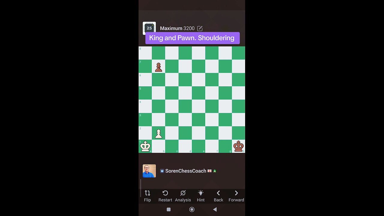 King and Pawn. Shouldering