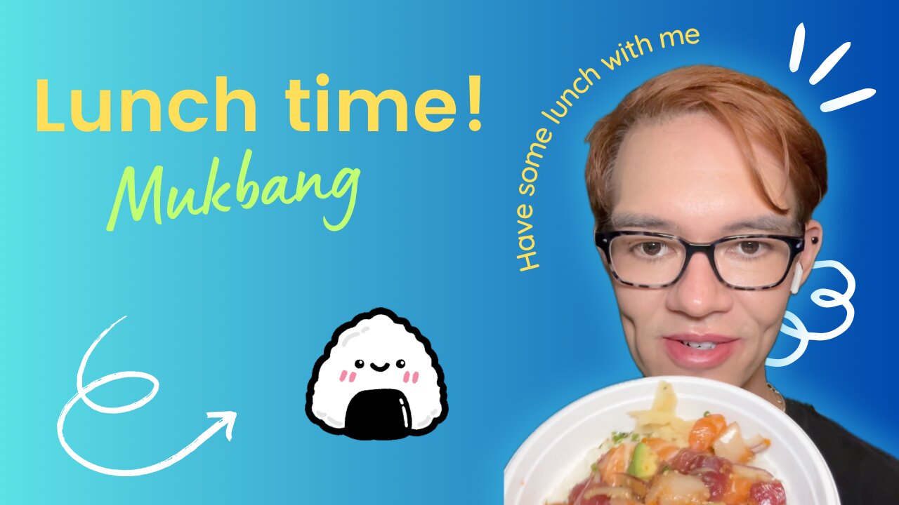 Poke bowl! 🍣 Mukbang ASMR ✨ Let’s eat! Domo Cafe 🥰