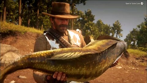 RDR2 * Arthur Catches Giant Large Mouth Bass