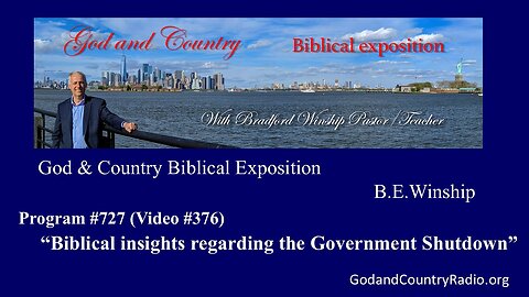 376 - Biblical Insights regarding the Government Shutdown