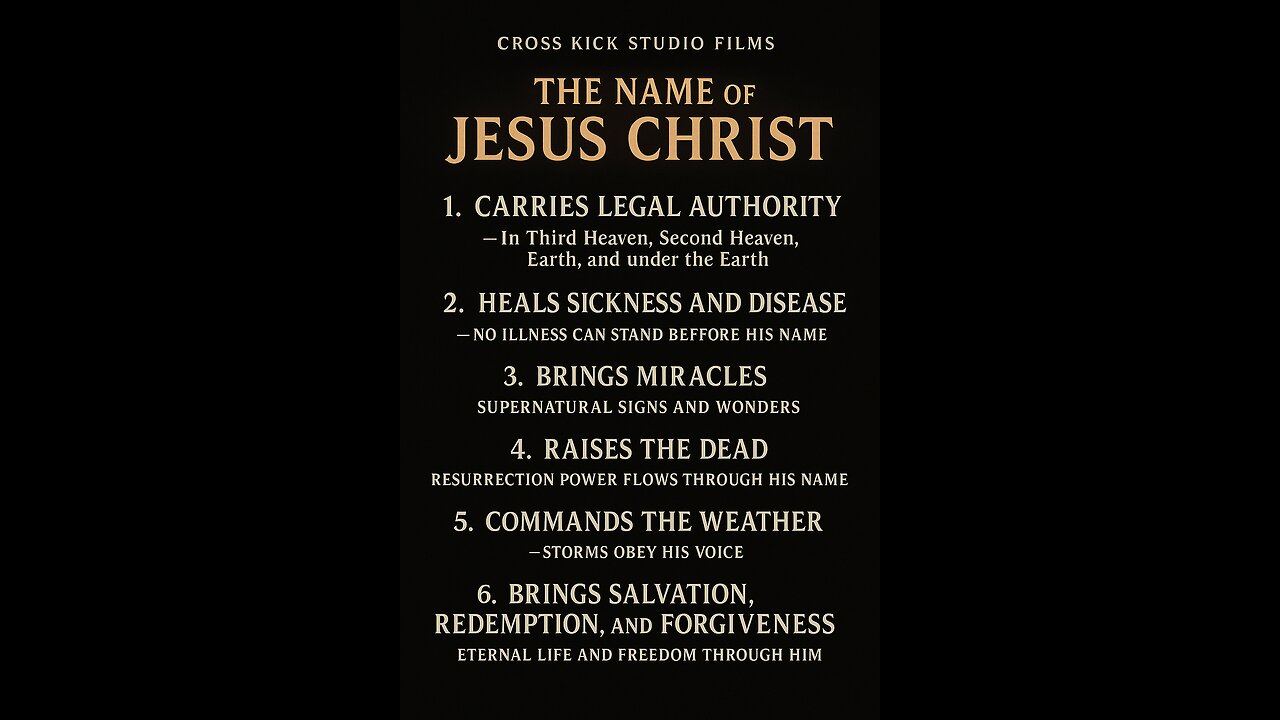 Cross kick Studio Films Name of Jesus Christ Poster