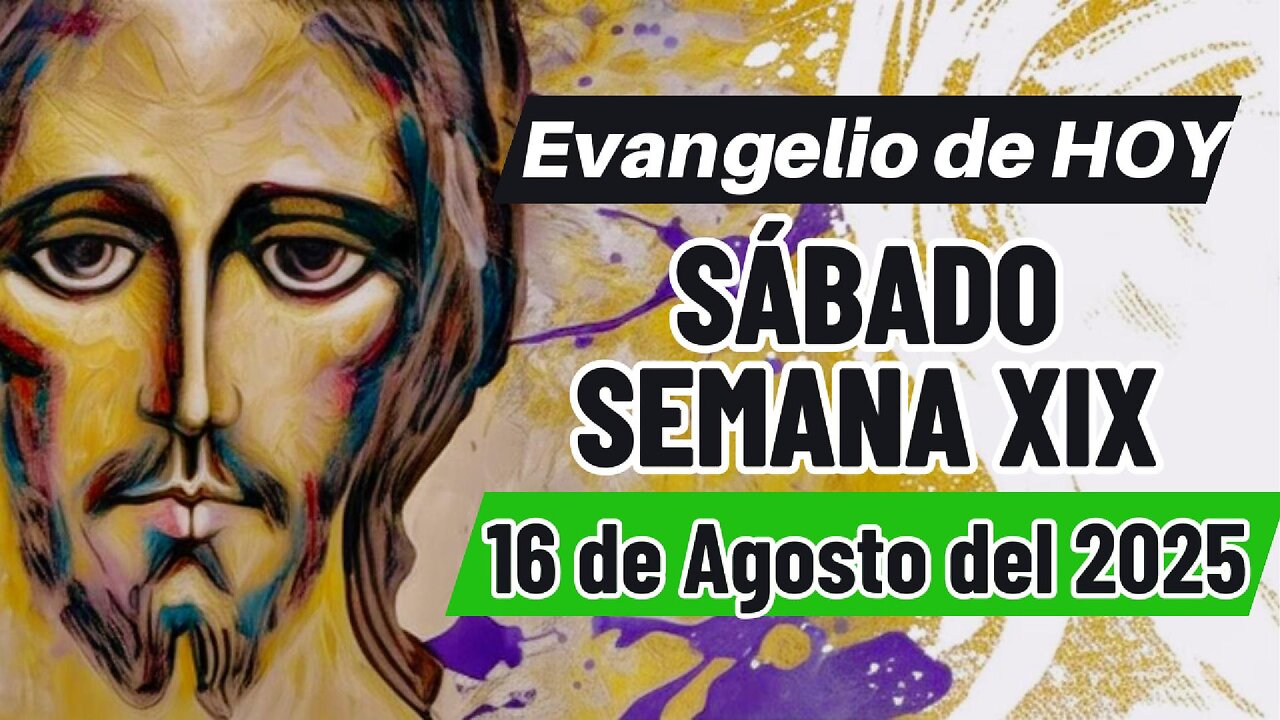 Evangelio de HOY Sábado 16 08 2025 Semana XIX Mt 19,13-15.