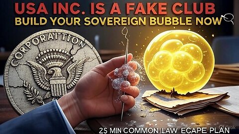 USA INC. IS A FAKE ENTITY: How to Build Your OWN Sovereign Bubble in 25 Minutes (Common Law Escape)