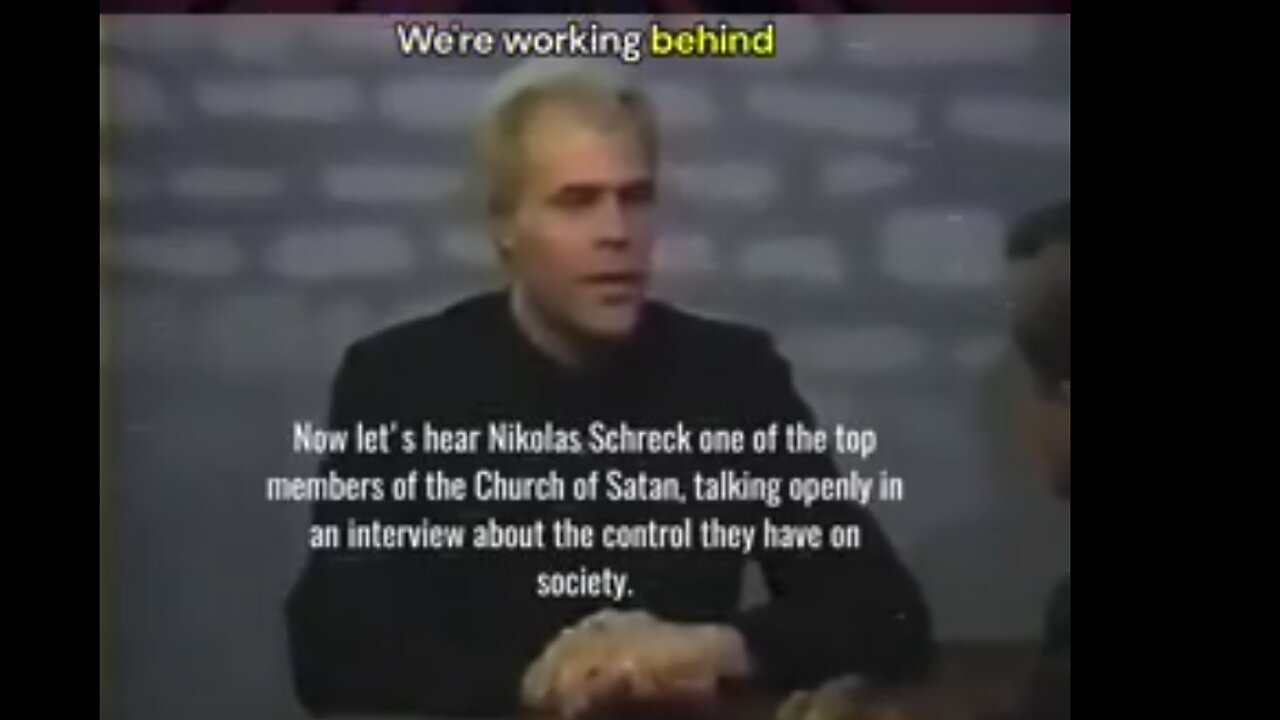 “We are in control-we are an occult organization.”