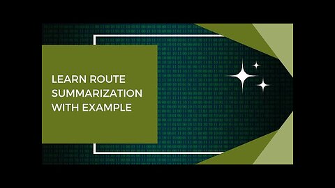 Learn Route Summarization with Example