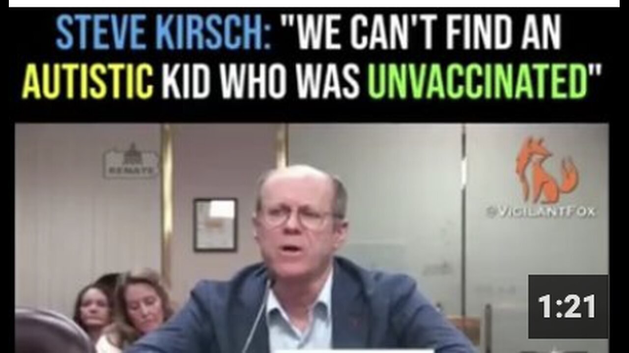 "Steve Kirsch: 'No Autistic Kid Found Who Was Unvaccinated'"