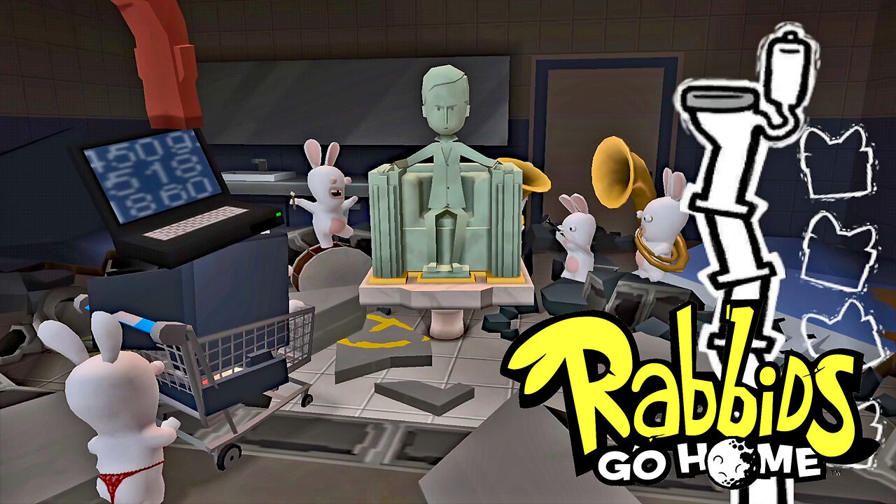 Did The Bunnies Steal Lincoln Statue?! Rabbids Go Home Part 6