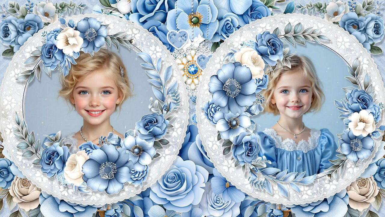 Blue Florals ➤ Project FREE to Download ProShow Producer 6-9 Created by Dixie PSP 6 - 9