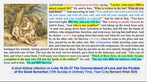 Luke 10:25–37 The Commandment of Love & the Parable of the Good Samaritan