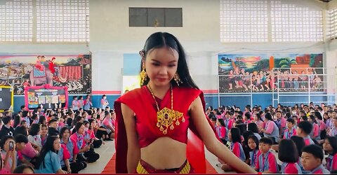 Stunning Thai Teen Girls Beauty Pageant at Rural School | Elegance & Culture 🌸✨