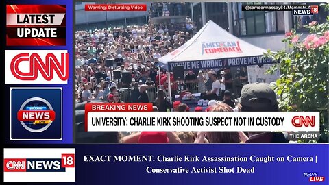 EXACT MOMENT: Charlie Kirk Assassination Caught on Camera | Conservative Activist Shot Dead