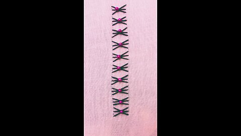 Beautiful Hand Embroidery Bail Design | Simple Border Embroidery 🌿✨