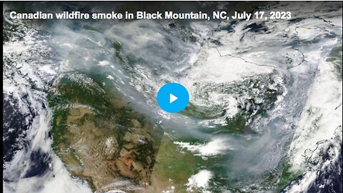 "Black Mountain, North Carolina Engulfed in Smoke from Canadian Wildfires"