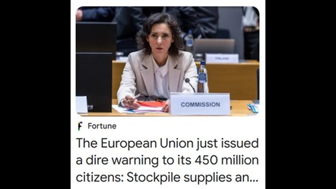 Bruxelles avverte: Preparare urgenti provviste per la guerra!