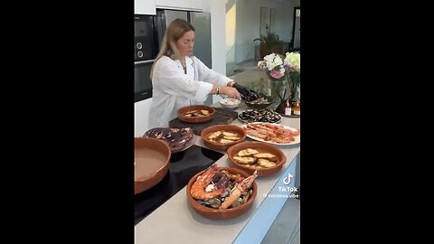 COOKING HOMEMADE🦞🐙🏡👩‍🍳📸SEAFOOD BBQ STYLE🦐🏡🍽️🍹💫