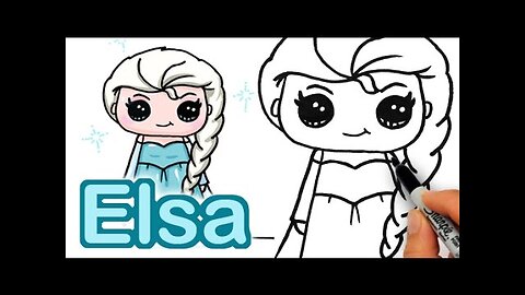 How to Draw Disney Elsa Frozen step by step Cute
