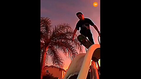 Simplang Trip 254: Playground slide skating exhibition accidentally fell down to sit ups exercise.