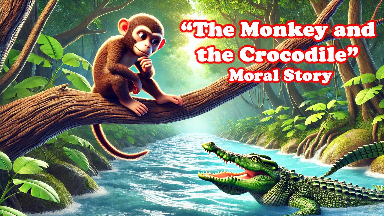 The Monkey and the Crocodile | Moral Story for Kids | SS Production