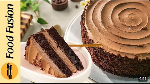 Chocolate Custard Cake Recipe by Food Fusion