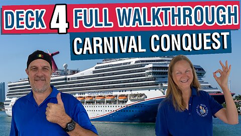 Can You Find All These Cool Places on Deck 4 of Carnival Conquest? | Tall Man's Cruise Adventures