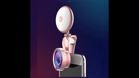 Universal Add-on Phone Lens Kit with LED Light, with Fisheye Lens, 4K Wide-angle Lens, & Macro Lens