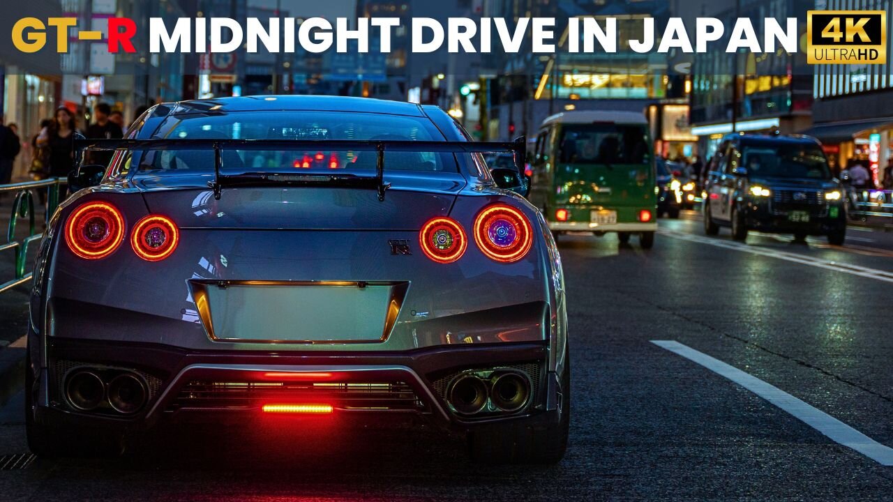Immersive Nissan GT-R Midnight Run in Yokohama Japan | Car ASMR | No Music | No Voice | 4K HDR