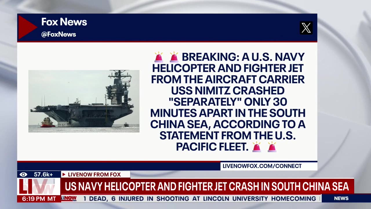 Breaking! US Nimitz Carrier lost F-18 & MH-60 helicopter in S. China Sea
